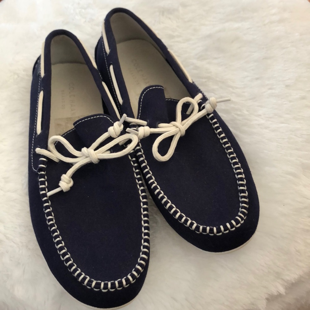 Cole Haan size 10.5 canvas boat shoes